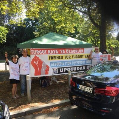 Grévistes de la faim à Francfort.