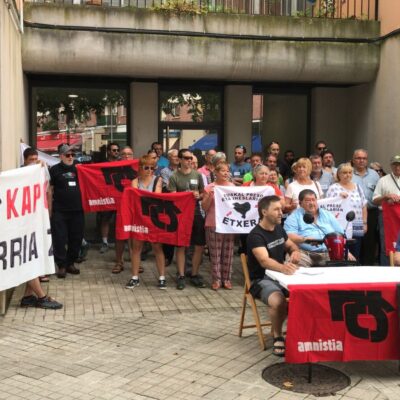 La conférence de presse en solidarité avec Patxi Ruiz