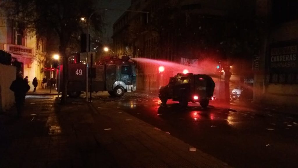 Les affrontements de Santiago