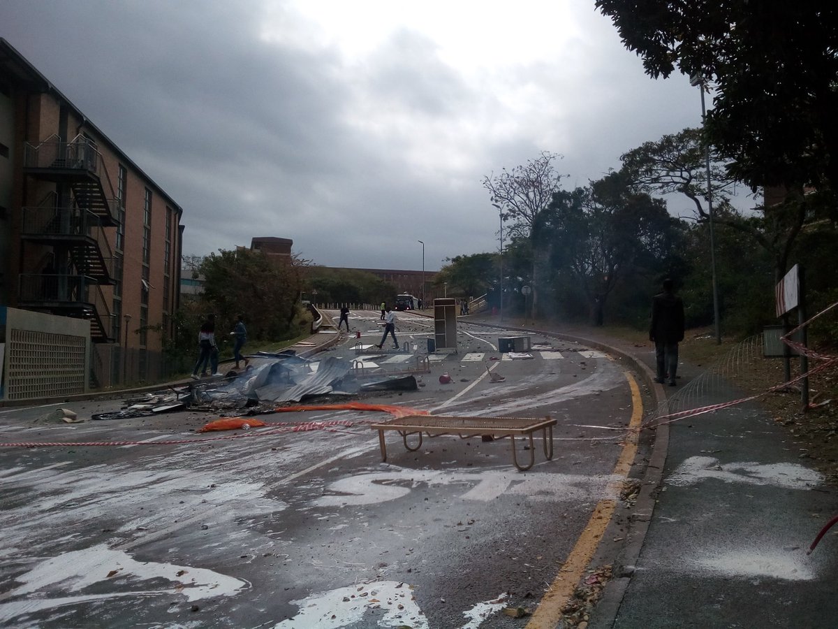 Le campus après les affrontements