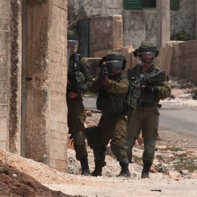 L'armée d'occupation lors des affrontements à Naplouse