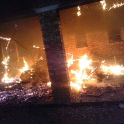 L'incendie du bâtiment