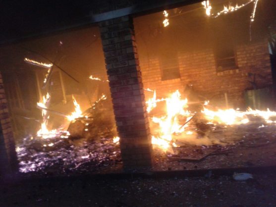 L'incendie du bâtiment