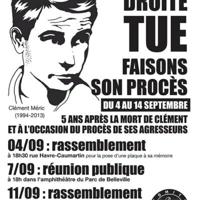 Programme des activités du Comité pour Clément