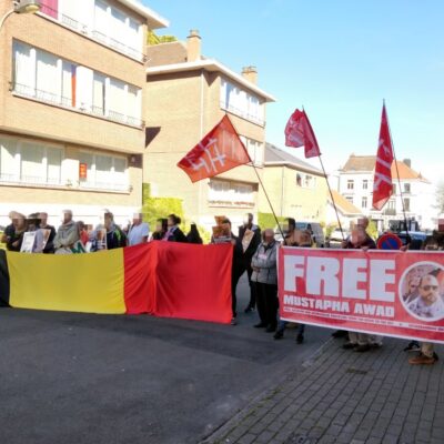 Solidarité à Bruxelles avec Mustapha Awad.
