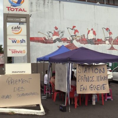 La grève chez Total à Tahiti