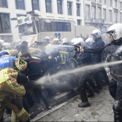 Affrontements lors de la manifestation de la fonction publique