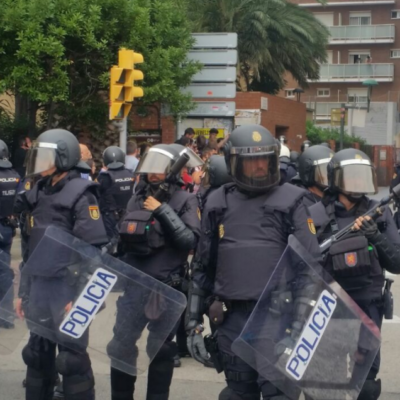 Policiers anti-émeute espagnols