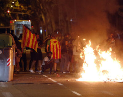 Les affrontements d'hier lundi à Barcelone