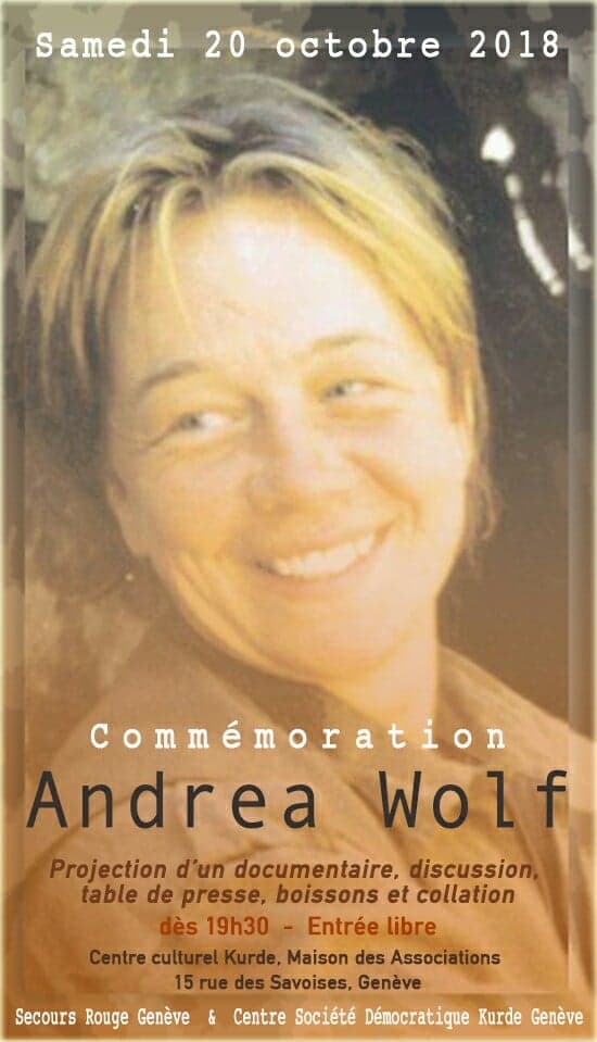 Soirée de commémoration Andréa Wolf