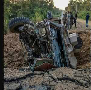 Explosion d'un véhicule blindé