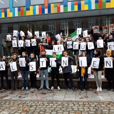 Mobilisation à l'ULB pour Mustapha Awad