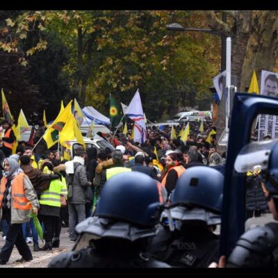 Manifestation de soutien à Öcalan à Strasbourg