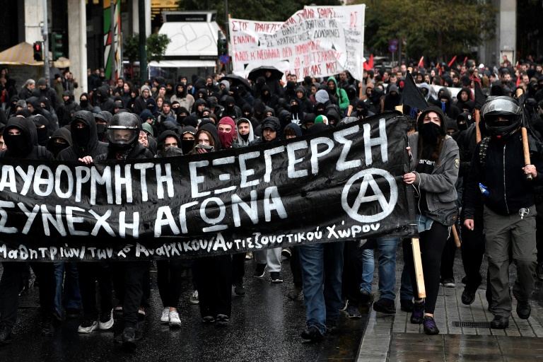 La manifestation d'Athènes