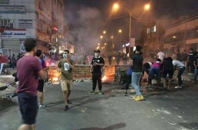 Les affrontementsc d'hier à Bassora