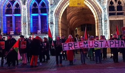Manifestation de soutien à Mustapha Awad à Mons, le 11 décembre 2018