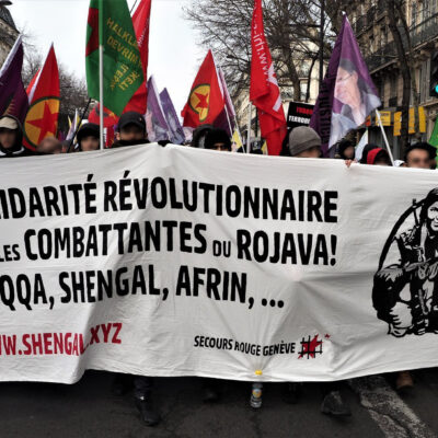 Banderole de la campagne Shengal - Secours Rouge de Genève