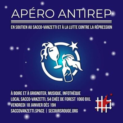 Apéro du Sacco-Vanzetti ce vendredi 18 janvier