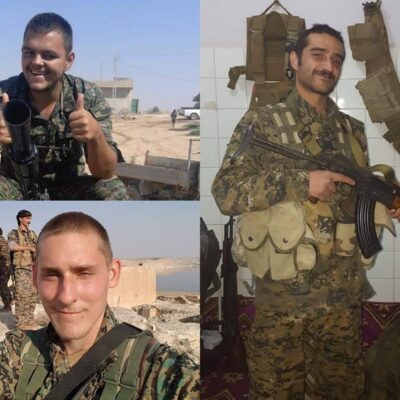 Trois volontaires britanniques au Rojava: Ozkan Odzil est à droite