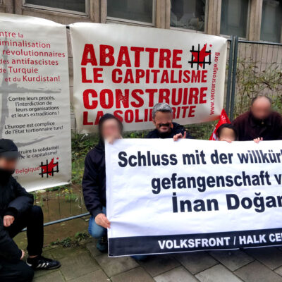 Devant l'ambassade d'Allemagne à Bruxelles