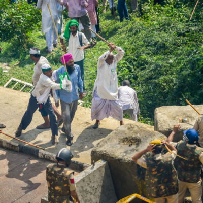 Agriculteurs vs policiers