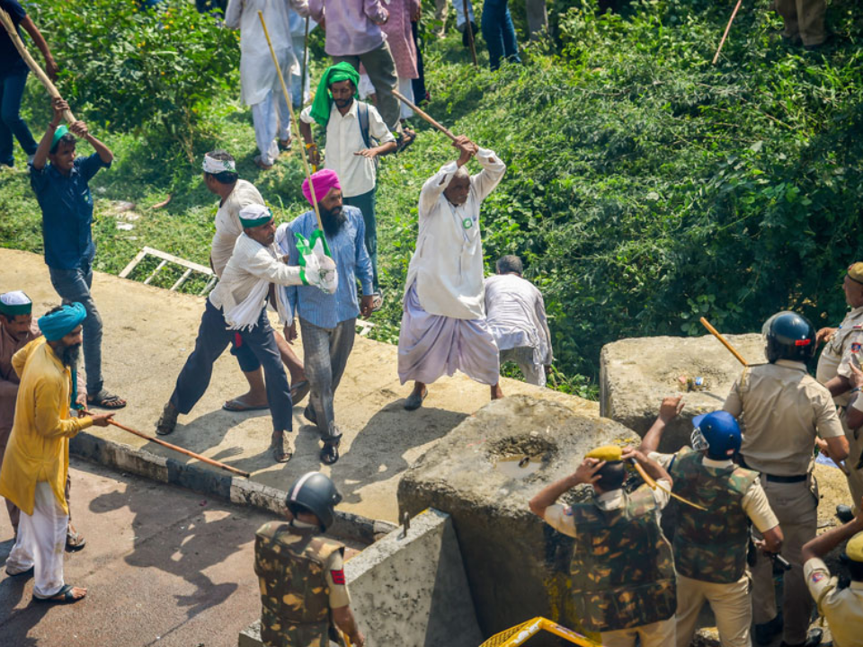 Agriculteurs vs policiers