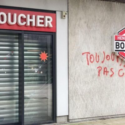 Tag et bris de vitres chez Henri Boucher