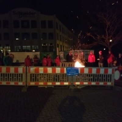 Un piquet lors la grève du 13 février