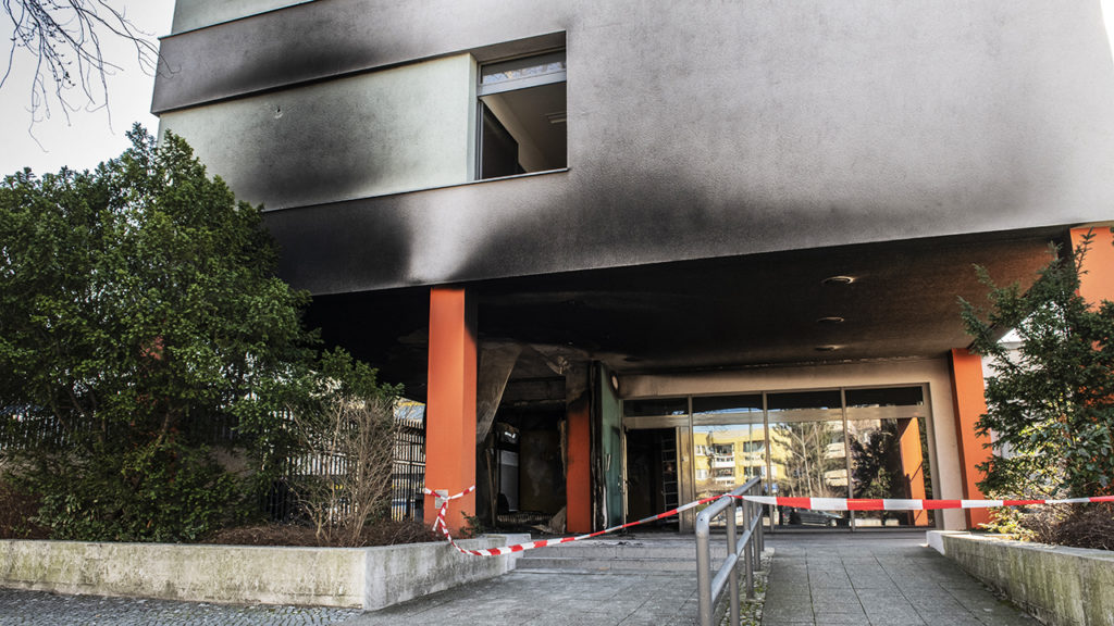 Les traces de l'incendie