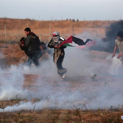 Manifestants hier vendredi à Khan Younis, au sud de Gaza