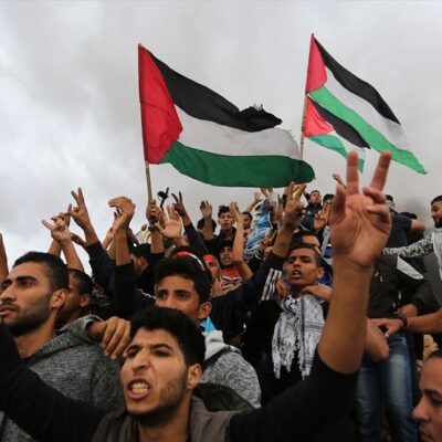 Manifestants à Gaza