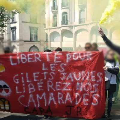 Un rassemblement solidaire avec les deux prisonniers