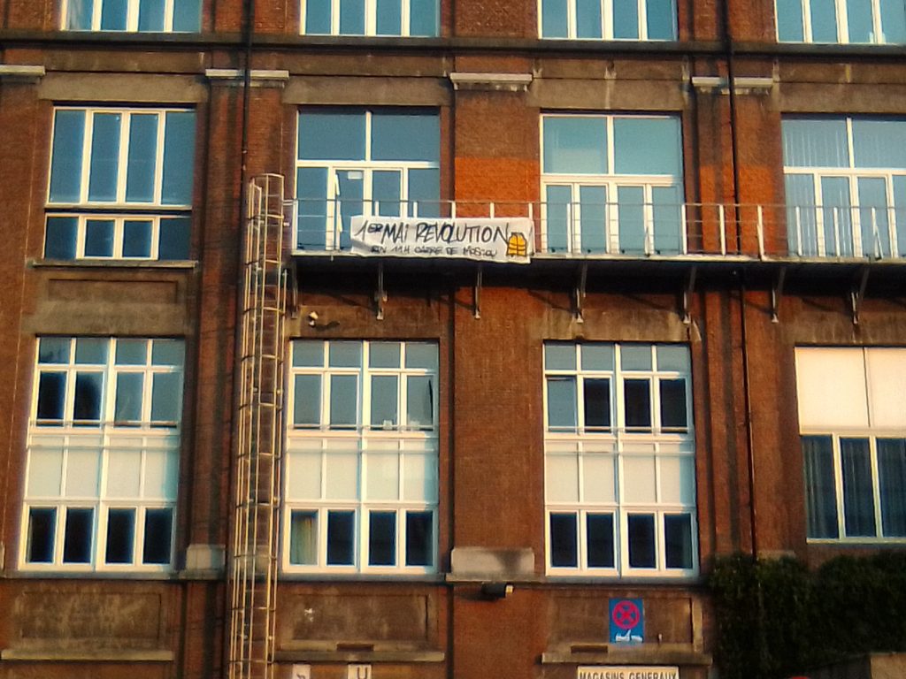 L'appel pour le 1er mai sur le bâtiment occupé