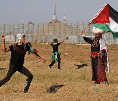 Manifestation à la frontière de Gaza