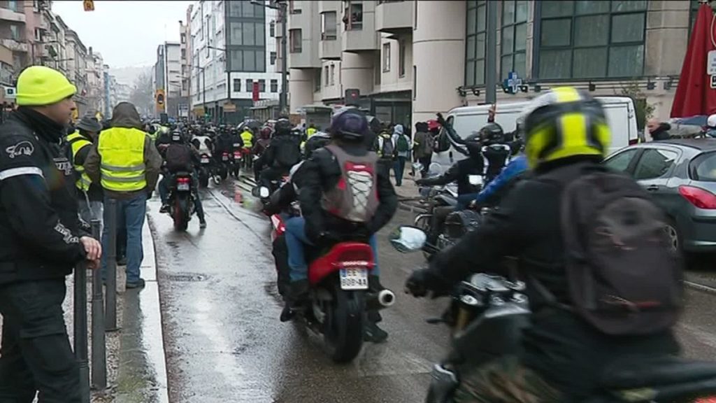 la manifestation des motards solidaires