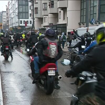 la manifestation des motards solidaires