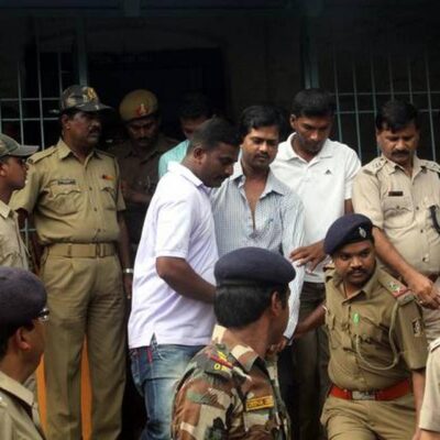 Sabyasachi Panda à sa sortie du tribunal