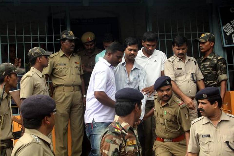 Sabyasachi Panda à sa sortie du tribunal