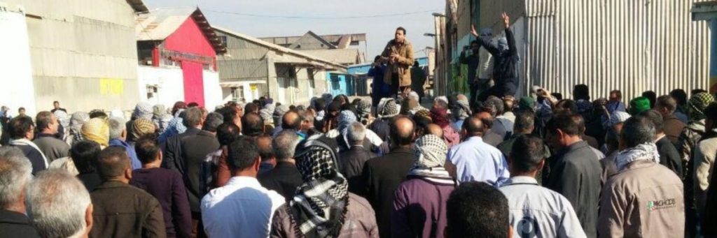 La gève fin 2018 à Haft Tapeh