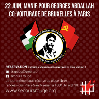 Co-voiturage pour Georges ce 22 juin.