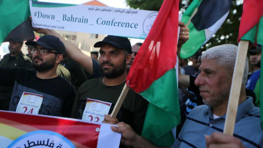 Manifestation contre la conférence de Barheïn
