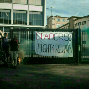 L'action de la campagne Fight 4 Rojava en mémoire d'Orso