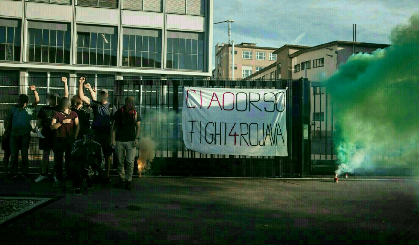 L'action de la campagne Fight 4 Rojava en mémoire d'Orso