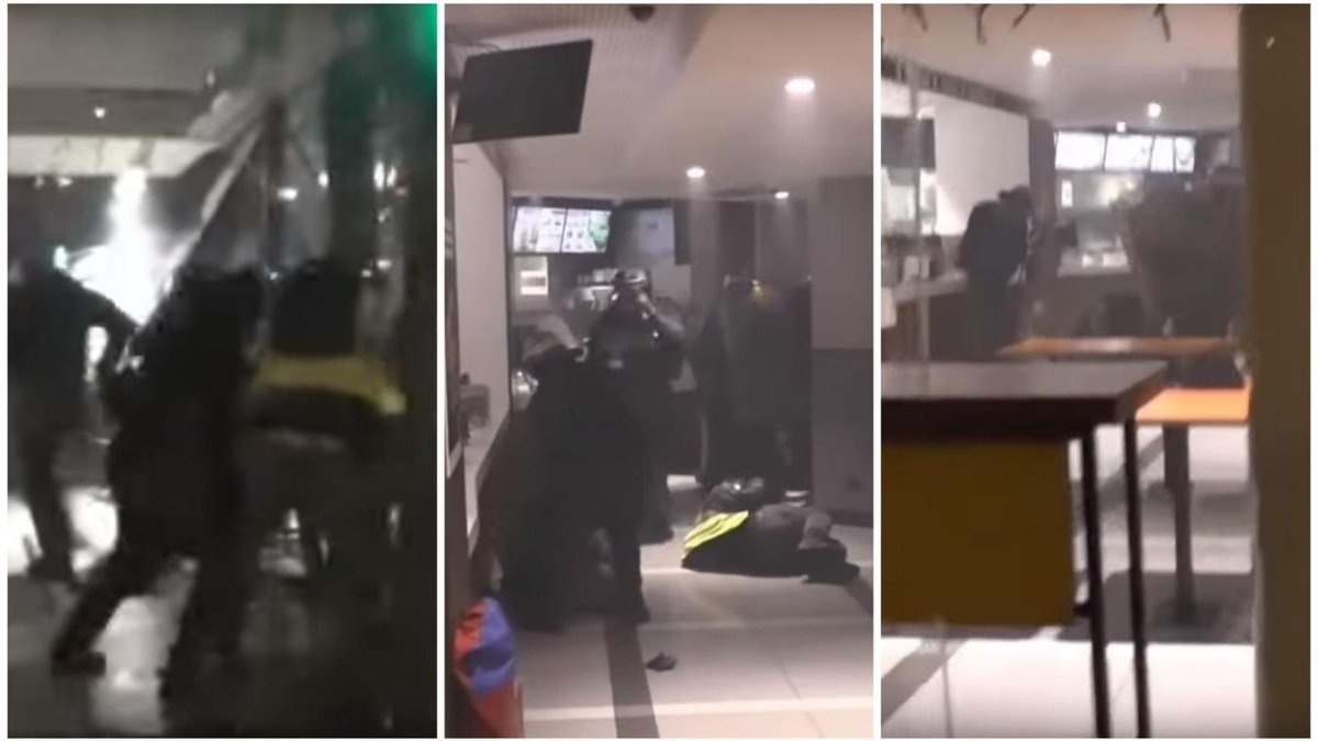 Les passages à tabac dans le Burger King lors de l'Acte III