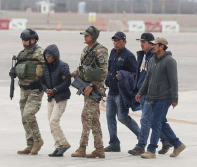 Le prisonnier lors de son transfert à Lima