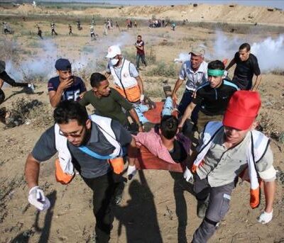 Evacuation d'un blessé ce vendredi à Gaza