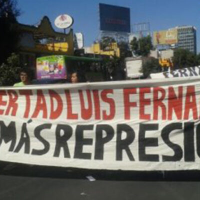 Manifestation pour Luis Fernando Sotelo