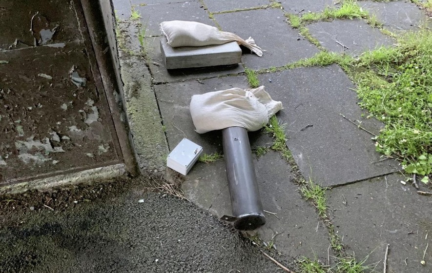 Le faux mortier, en fait une vraie bombe