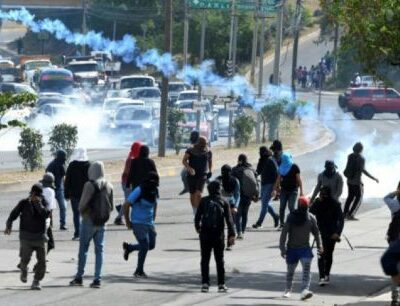 Les affrontements du 5 août à Tegucigalpa