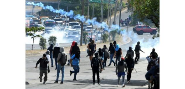 Les affrontements du 5 août à Tegucigalpa